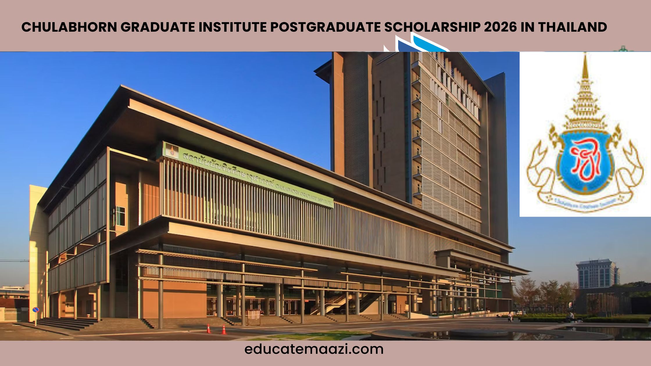 Chulabhorn Graduate Institute Postgraduate Scholarship 2026 in Thailand